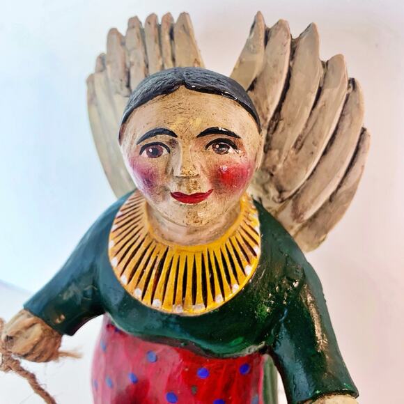 Leo R. Smith Maize Maiden Angel Figurine Folk Art Primitive 017/2500 *READ* - Picture 8 of 10